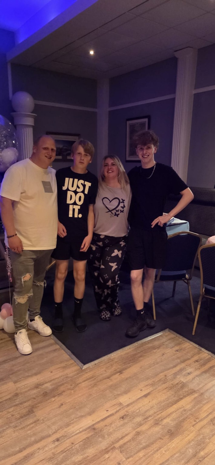 Amanda with Stephen and their two boys