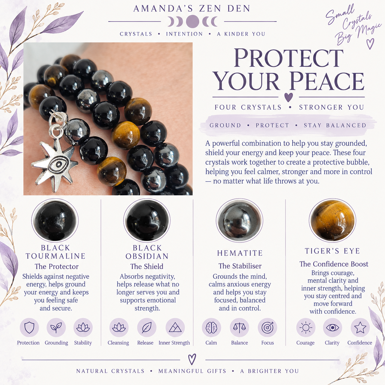 Protect Your Peace crystal guide using Amanda’s own photograph