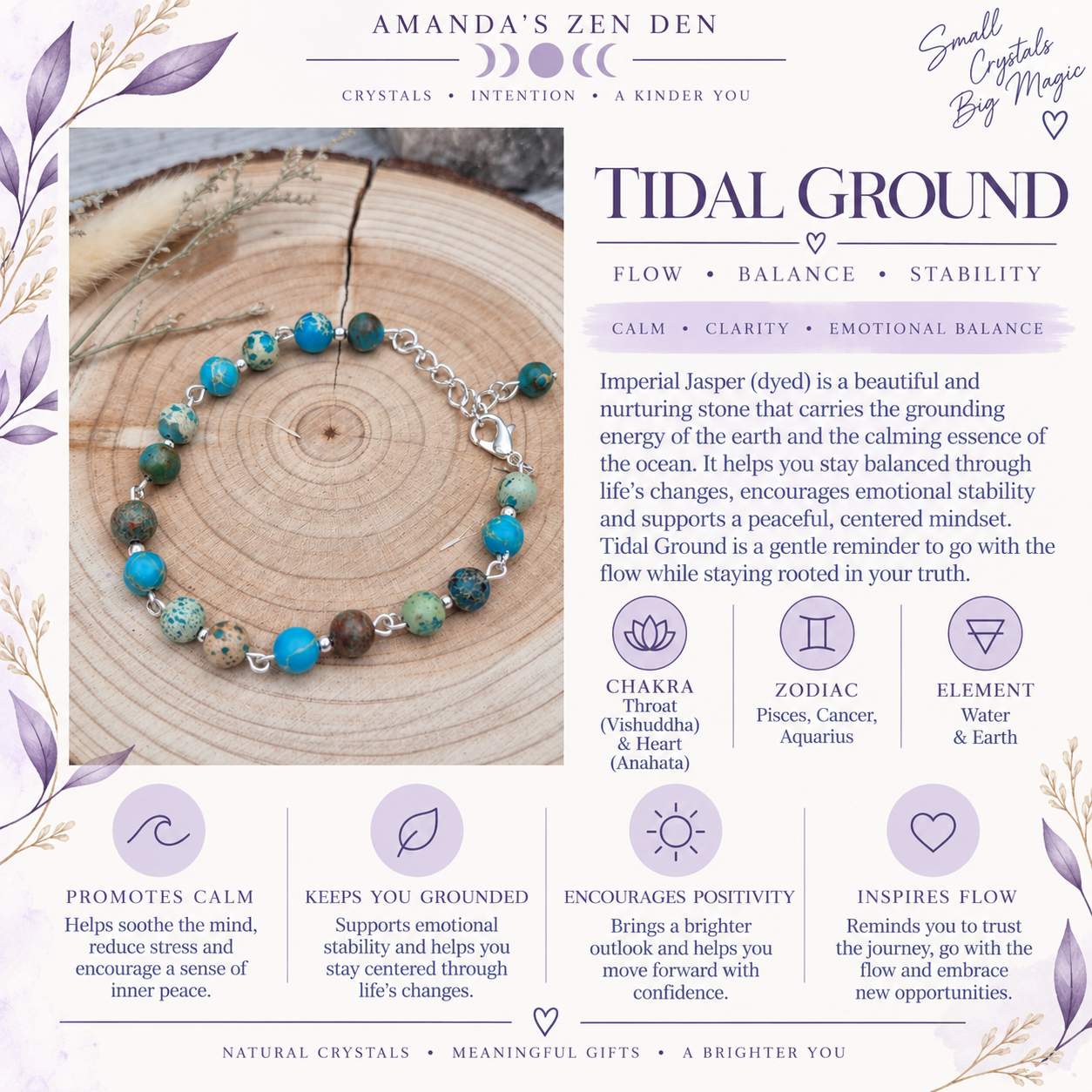 Tidal Ground crystal guide using Amanda’s own photograph