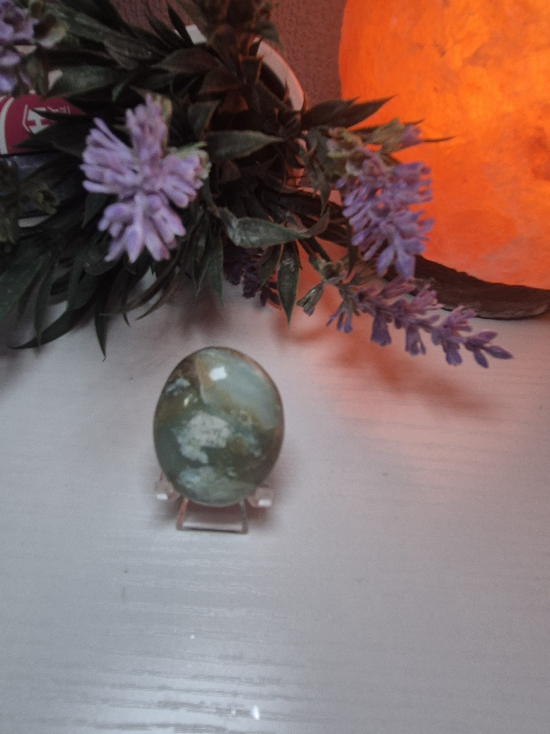 Blue Opal Palm Stone