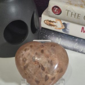 Peach Moonstone Heart (B)