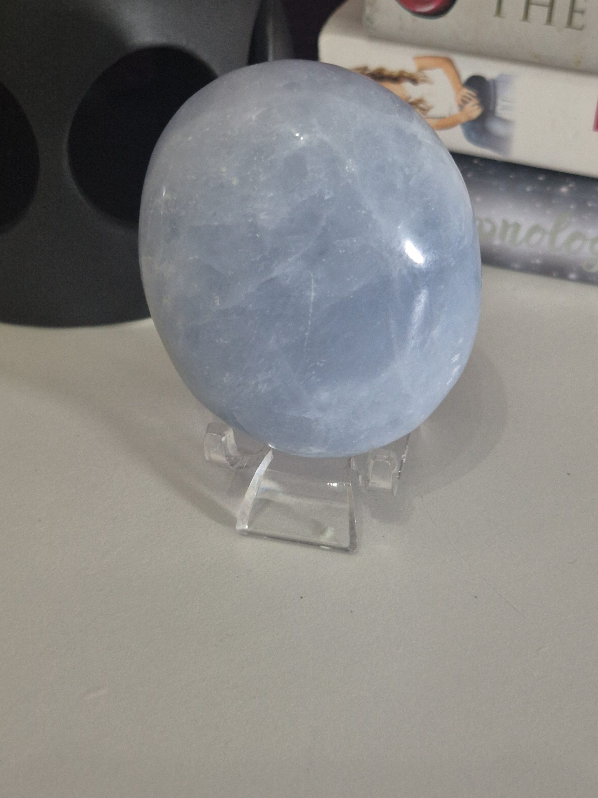 Blue Calcite Palm Stone