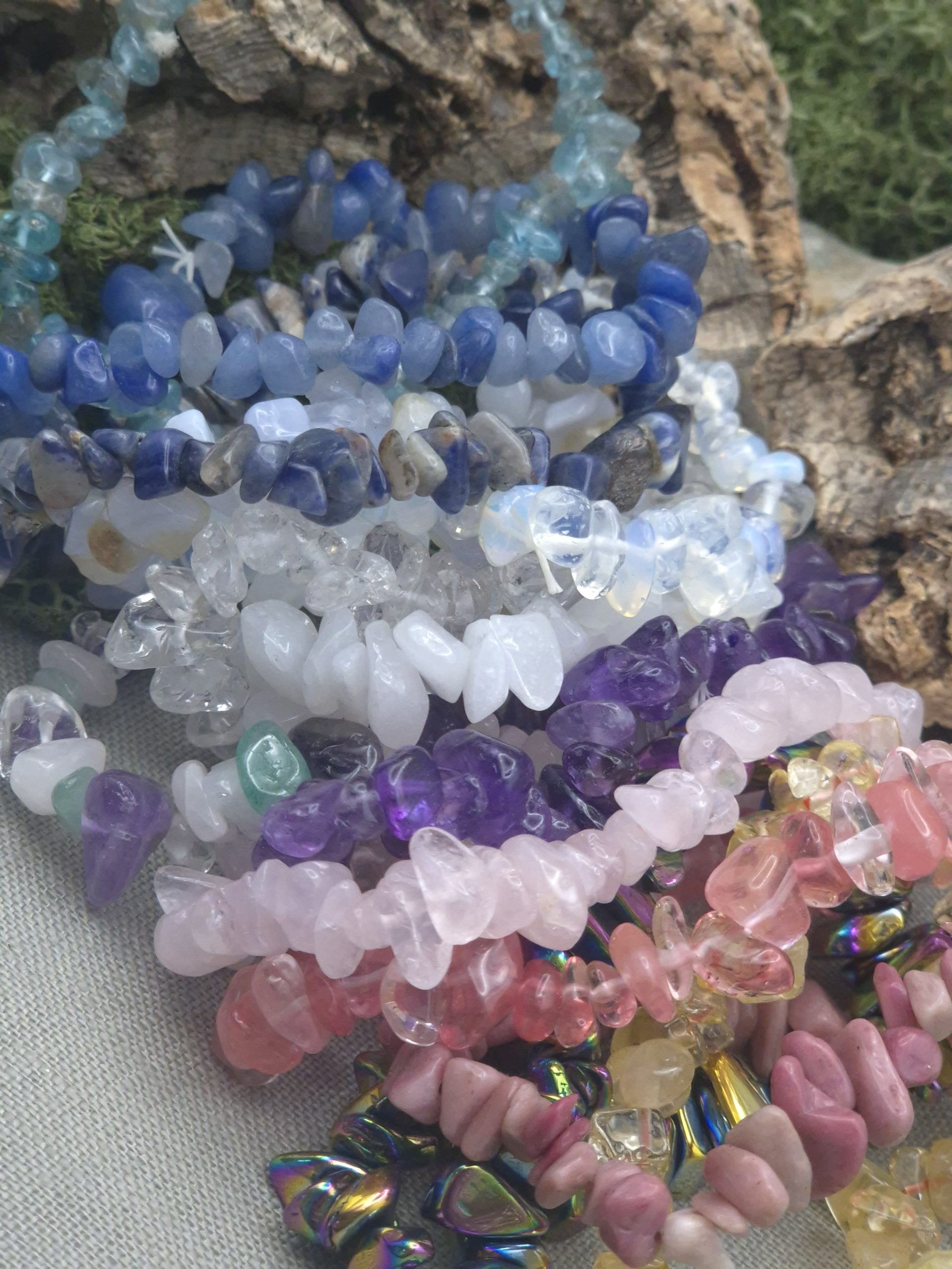 Gemstone Chip Bracelets