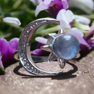 Labradorite Sun & Moon Ring