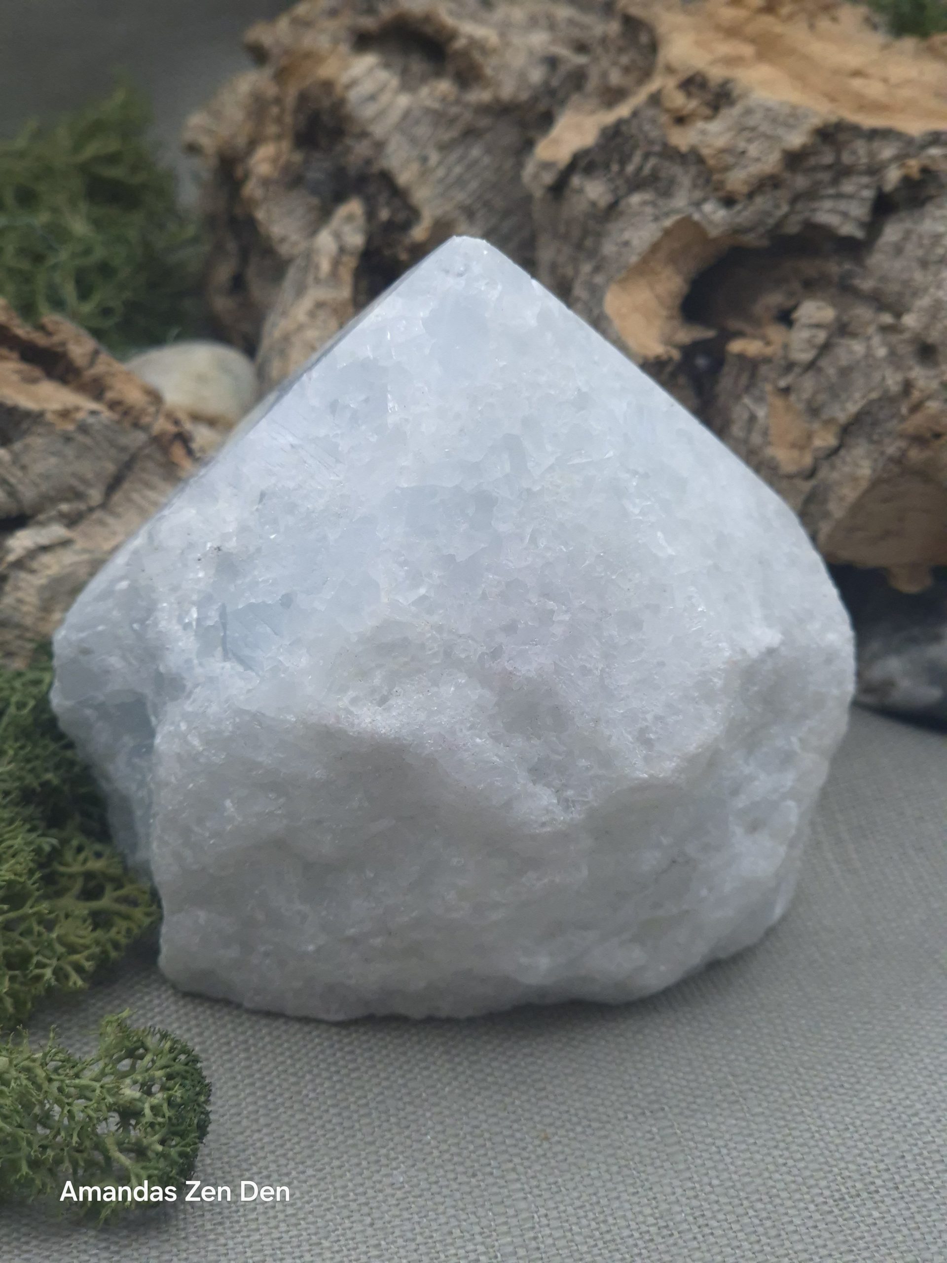 Blue Calcite Cut Base