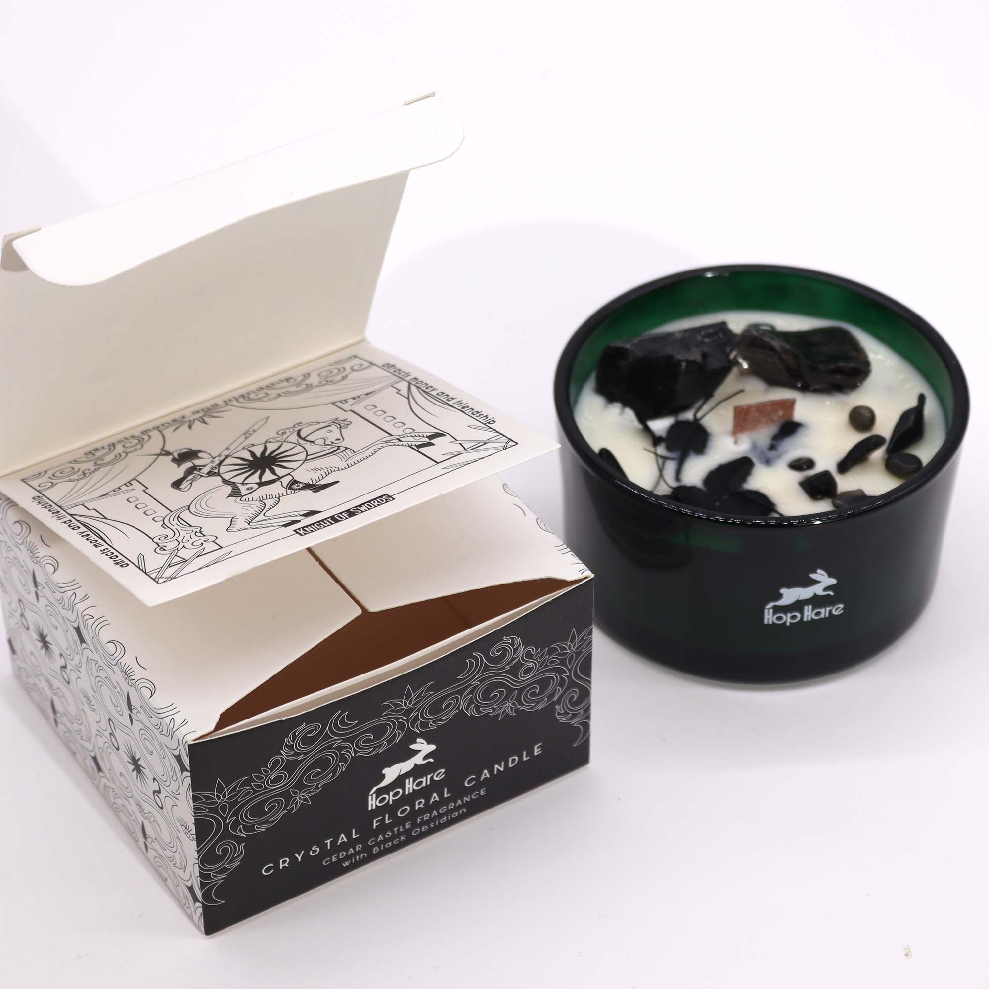 Hop Hare Crystal Magic Flower Candle - The Knight of Swords - Image 2