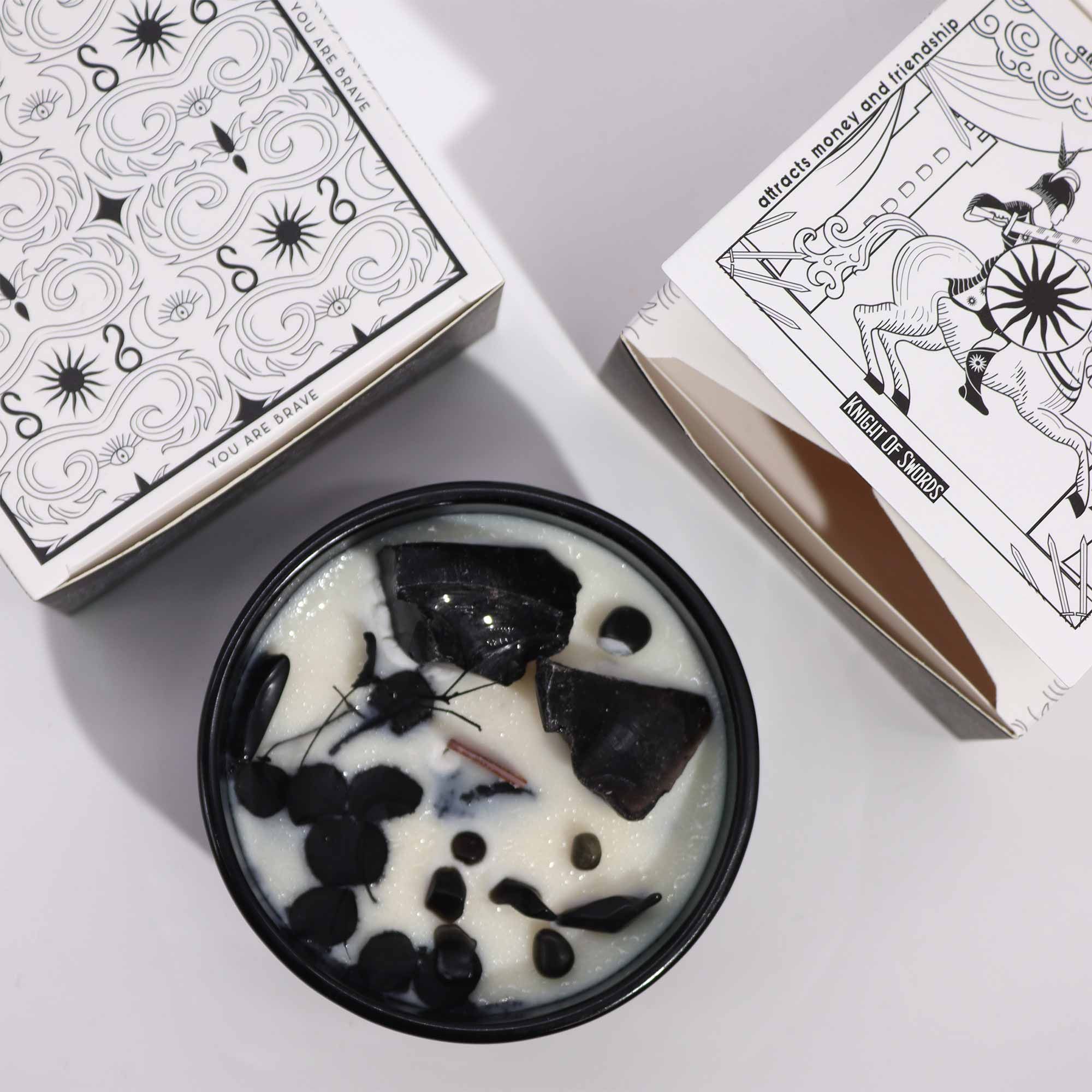 Hop Hare Crystal Magic Flower Candle - The Knight of Swords - Image 4