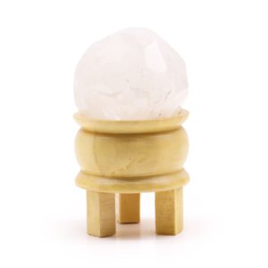 Gemstone Faceted Healing Ball & Stand - Clear Quartz