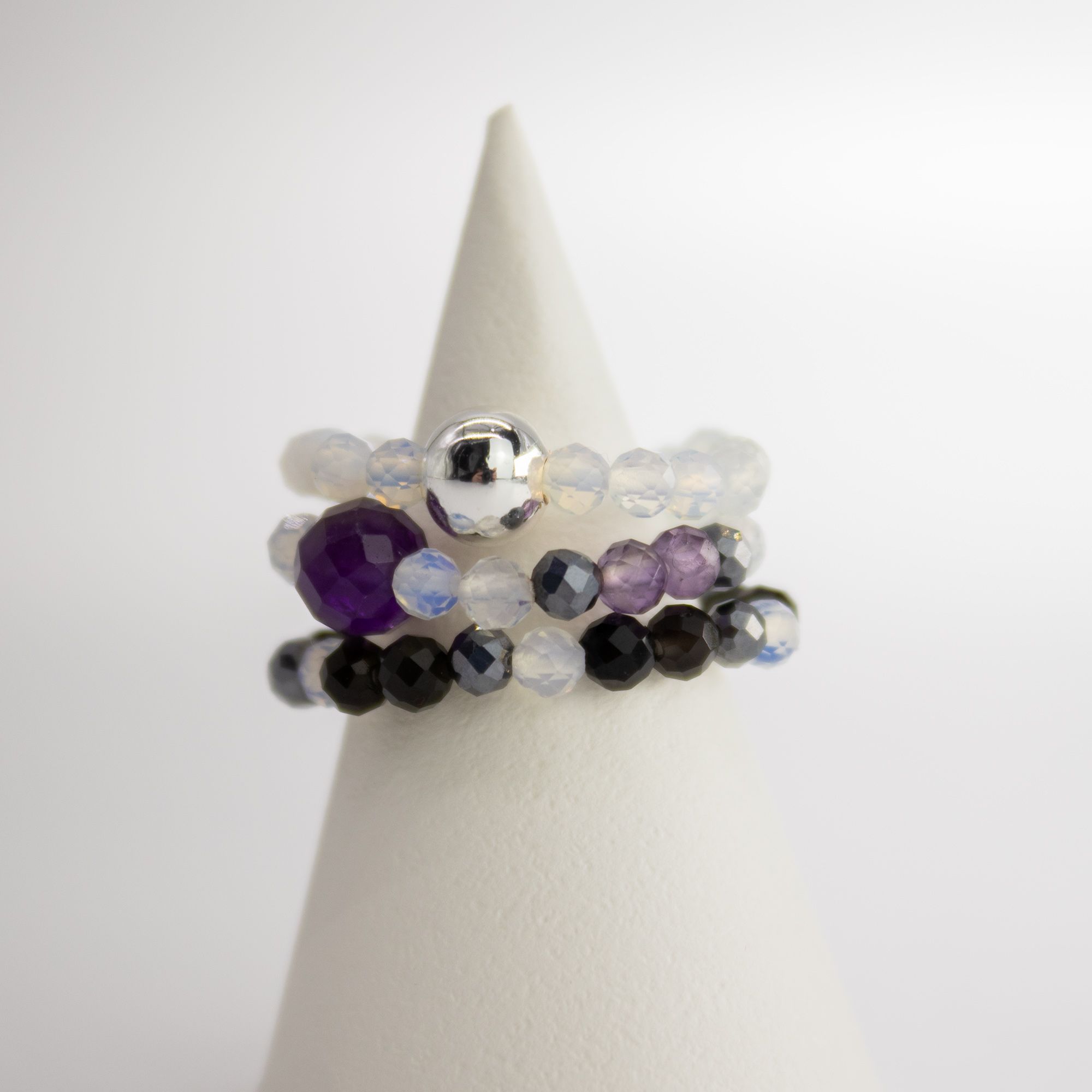 Nymph Spirit Gemstone Ring Set - Full Moon - Image 2