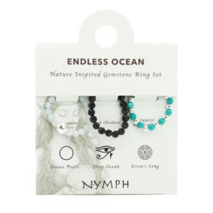 Nymph Spirit Gemstone Ring Set - Endless Ocean