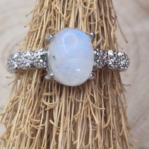 Moonstone Adjustable Ring