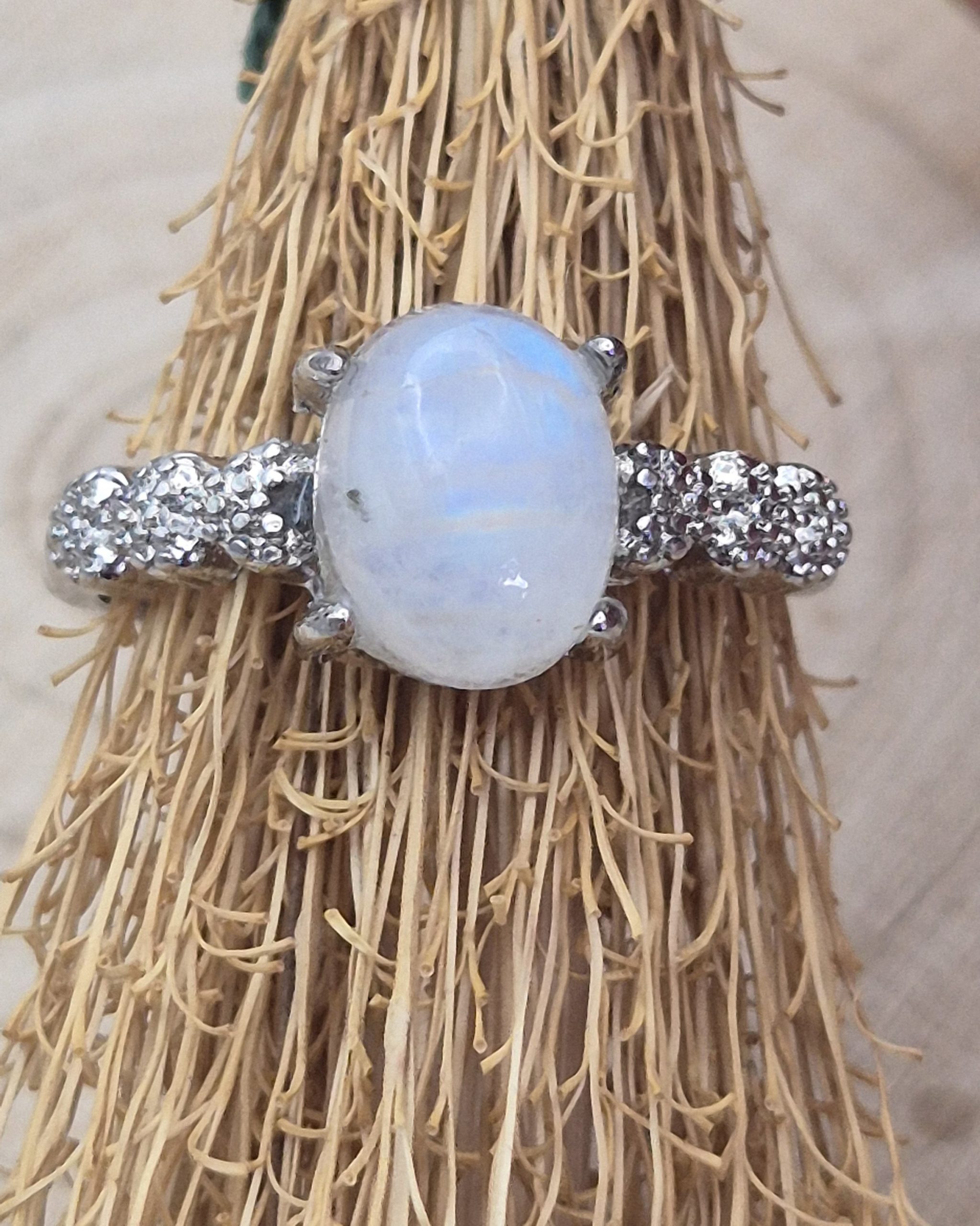 Moonstone Adjustable Ring